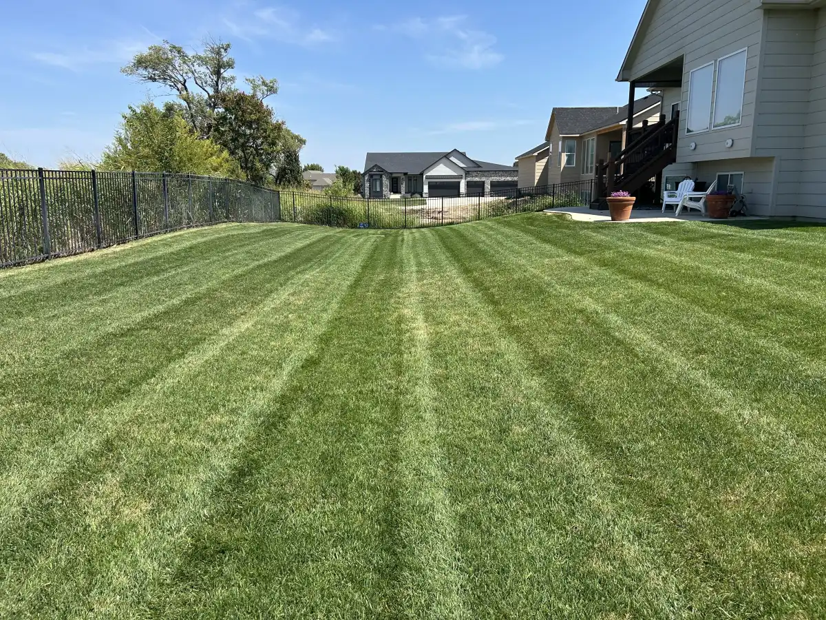 Professional lawn care service for a Wichita Kansas property by Prestige Lawn Care