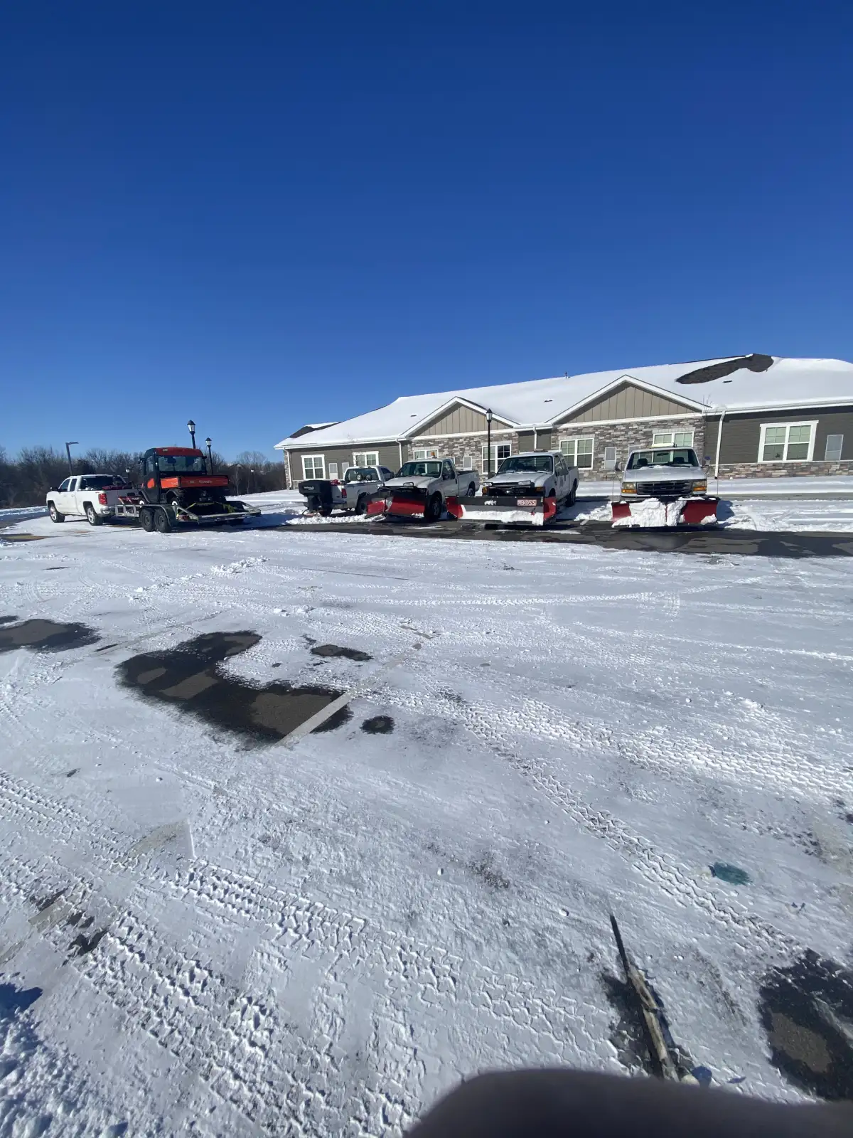 Snow removal service for a commercial property in the Wichita Kansas area